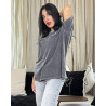 T-shirt oversize délavé à broderie