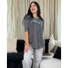 T-shirt oversize délavé à broderie
