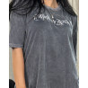 T-shirt oversize délavé à broderie