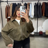 Veste bomber en daim