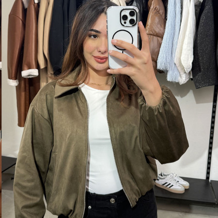 Veste bomber en daim