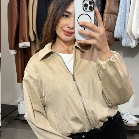 Veste bomber en daim