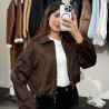 Veste bomber en daim
