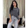 T-shirt oversize délavé à broderie