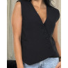 Gilet de costume d'ensemble asymétrique