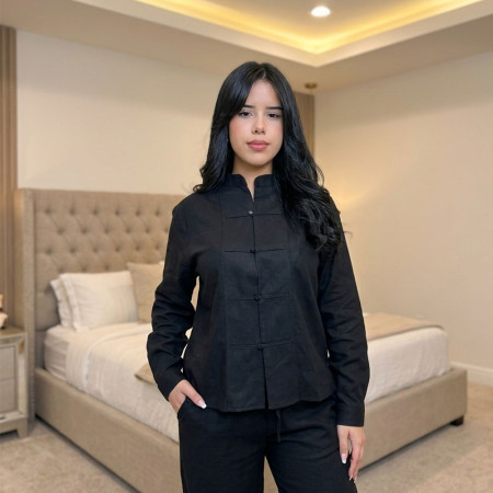 Ensemble style chinois en lin