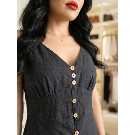 Robe en lin avec boutons