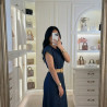Robe en jeans élastique avec ceinture