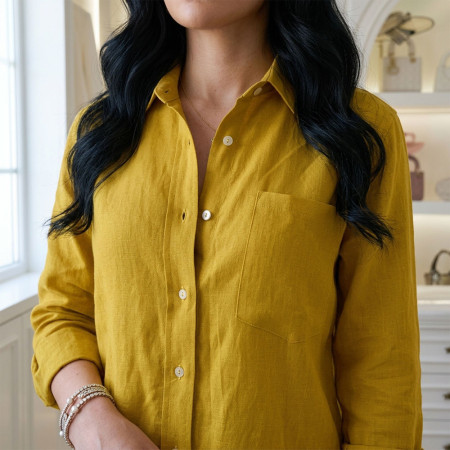 Chemise en lin avec poche
