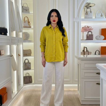 Chemise en lin avec poche