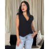 Gilet de costume d'ensemble asymétrique