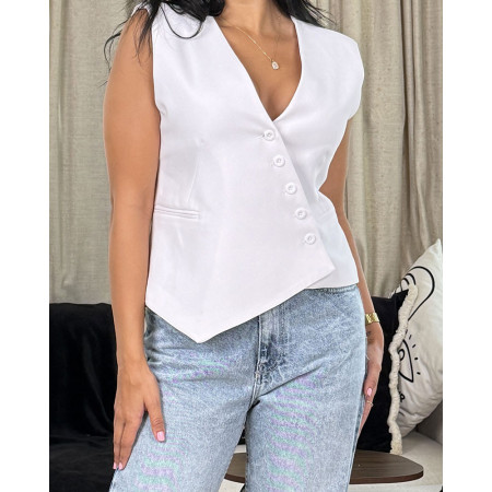 Gilet de costume d'ensemble asymétrique