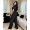 Ensemble Gilet Casual A Col en V Et Pantalon En Lin