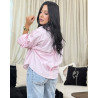 Chemise oversize boutonnée en popeline à Manches larges repliées