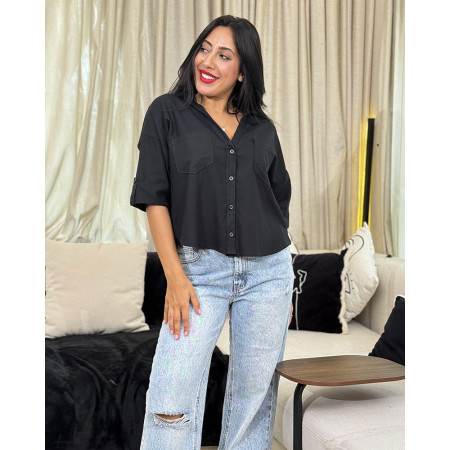Chemise en lin avec poche
