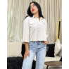 Chemise en lin avec fausses poches poitrines
