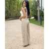 Pantalon large Brodé