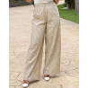 Pantalon large Brodé