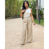 Pantalon large Brodé