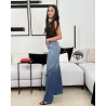 Jean large taille haute effet dégradé
