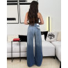 Jean large taille haute effet dégradé