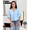Chemise courte  à manches courtes et poches avec boutons frontaux