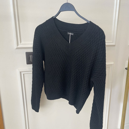Pull col V en maille fine