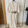 Robe longue avec ceinture
