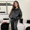 Veste bomber en cuir
