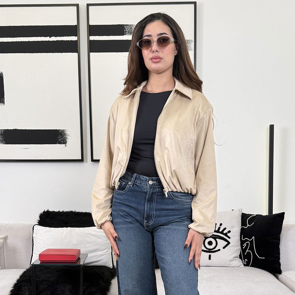 Veste bomber en daim