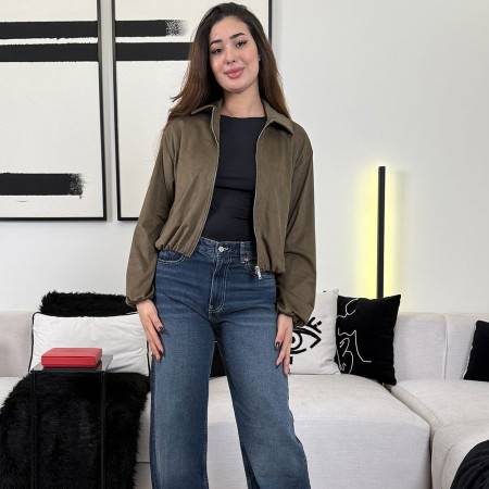 Veste bomber en daim