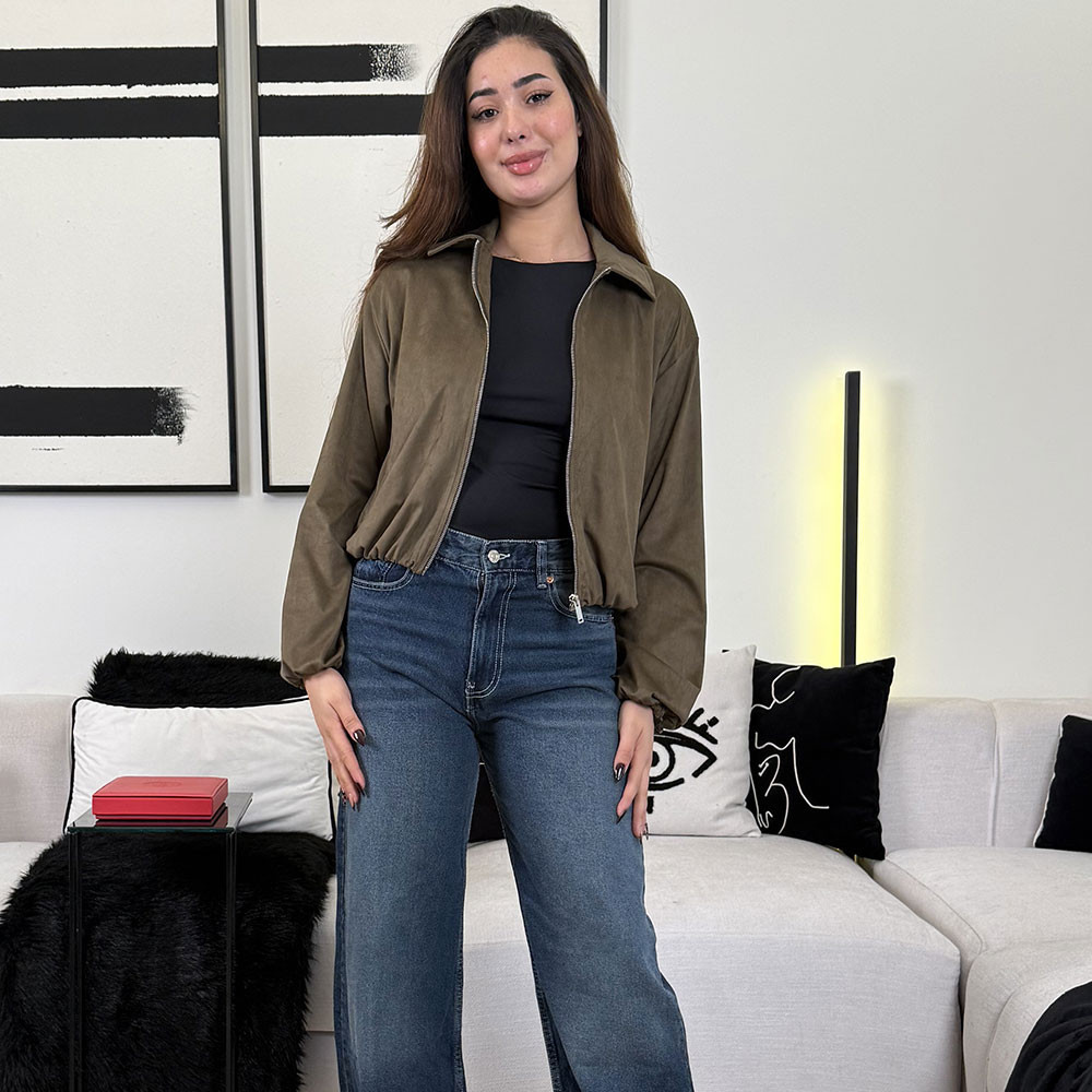 Veste bomber en daim