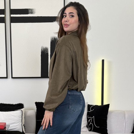 Veste bomber en daim