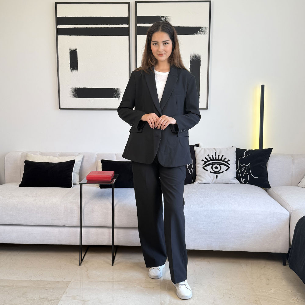 Ensemble tailleur oversizeen toile